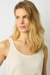 MARIANA WHITE FINE-RIBBED TANK TOP