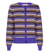 FELT STRIPED CARDIGAN