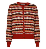 FELT STRIPED CARDIGAN