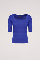 MATERNO BLUETTE CABLE KNIT TOP