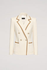 MINDI CREAM CONTRAST TRIM JACKET