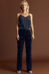 PAIMPOL PRINTED VELVET TROUSERS
