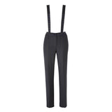 BASTIAN STRAIGHT JACQUARD TROUSERS WITH REMOVABLE STRAPS