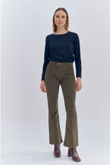 POUNON FLARED CORDUROY TROUSERS
