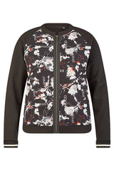 SPIRIT ZIPPED FLORAL PRINT JACKET