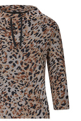 GREY ANIMAL PRINT T-SHIRT