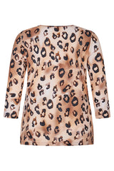 BLUE ANIMAL PRINT T-SHIRT