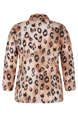 BLUE ANIMAL PRINT POLO T-SHIRT