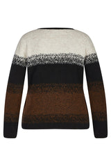 GRADIENT BROWN STRIPED SWEATER