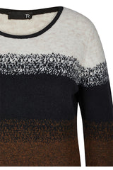 GRADIENT BROWN STRIPED SWEATER