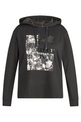 SPIRIT FLORAL PRINT HOODED SWEAT-SHIRT