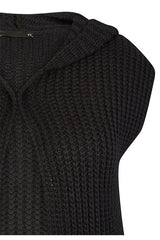 HOODED CHUNKY KNIT VEST