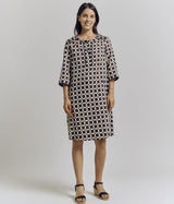 REBECCA PRINTED STRAIGHT LOOSE DRESS