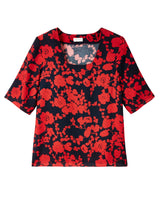 OCTAVIE SQUARE COLLAR TOP WITH FLORAL PRINT