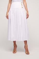 TAMERICE WIDE WAIST COTTON SKIRT