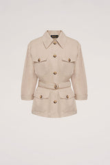 VELISTA PURE LINEN FIELD JACKET