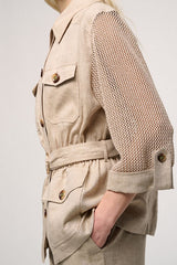 VELISTA PURE LINEN FIELD JACKET