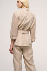 VELISTA PURE LINEN FIELD JACKET