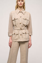 VELISTA PURE LINEN FIELD JACKET
