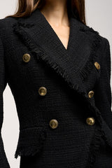 VISALBA BLACK WOVEN JACKET