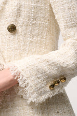 VISALBA CREAM WOVEN JACKET