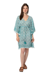 SHORT PETAL PRINT CAFTAN