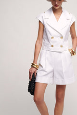 VADIA DOUBLE BREASTED SLEEVELESS JACKET