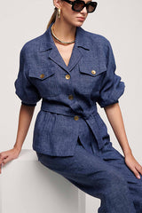 VOGATA SAFARI STYLE LINEN JACKET