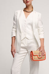 VOLARE SINGLE BREAST LINEN JACKET