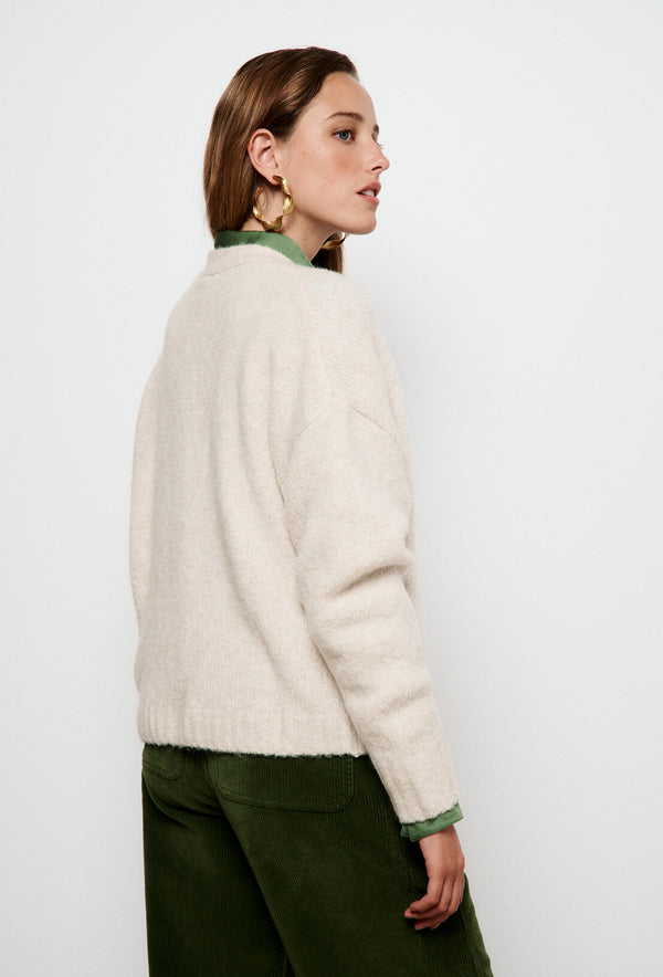 MONIQUE V- NECK LOOSE CARDIGAN