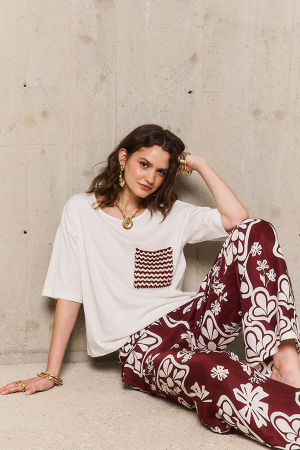 KATHARINA CROCHET POCKET T-SHIRT