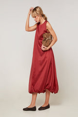 LONG VOLUMINOUS BALLOON EFFECT DRESS