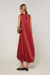 LONG VOLUMINOUS BALLOON EFFECT DRESS