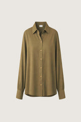 KHAKI LOOSE TUNIC SHIRT