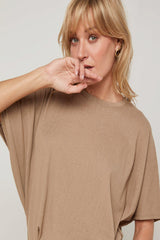 KHAKI OVERSIZED T-SHIRT