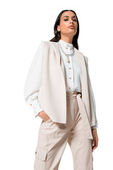 PLEATED POPLIN SHIRT