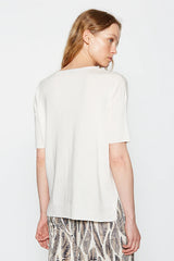 FLORAL HOTFIX OVERSIZED TENCEL KNIT TOP
