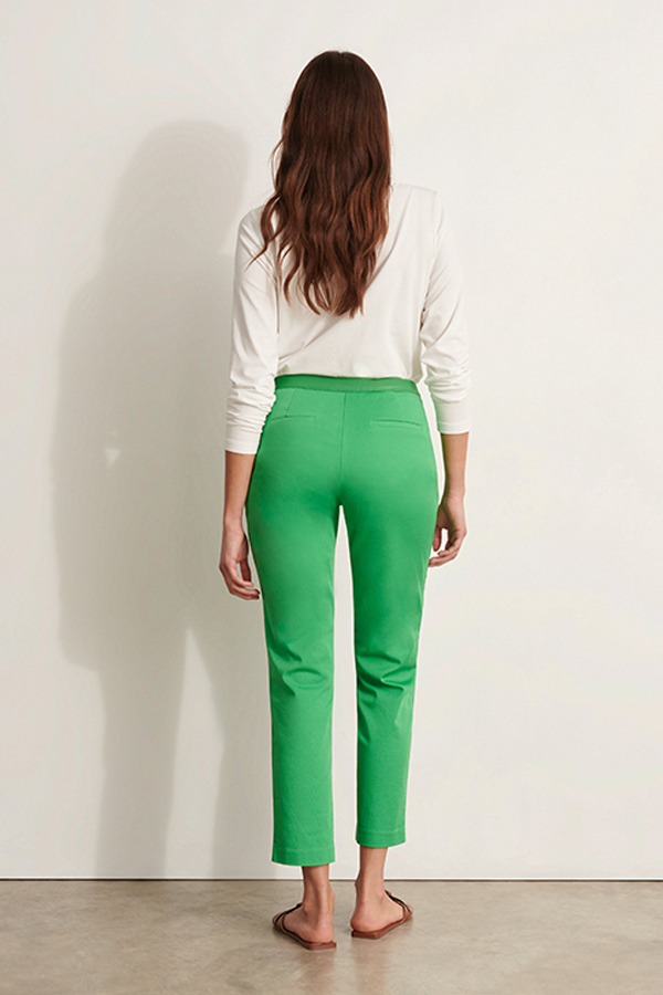 PICOLINO11 GREEN STRAIGHT TROUSERS