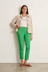 PICOLINO11 GREEN STRAIGHT TROUSERS