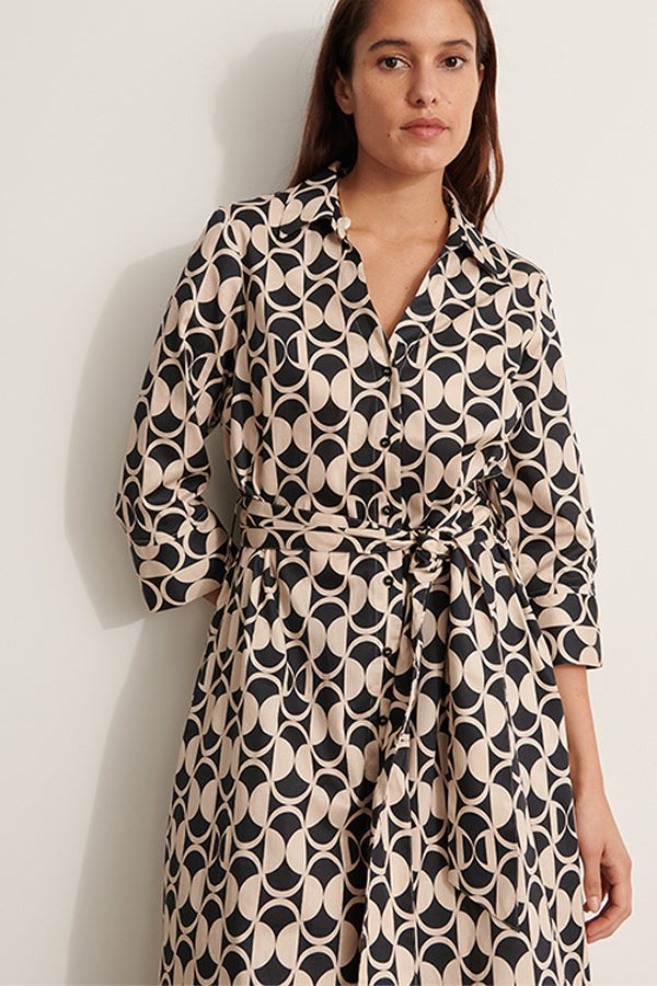 ROSAS BLACK PRINTED DRESS