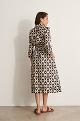 ROSAS BLACK PRINTED DRESS