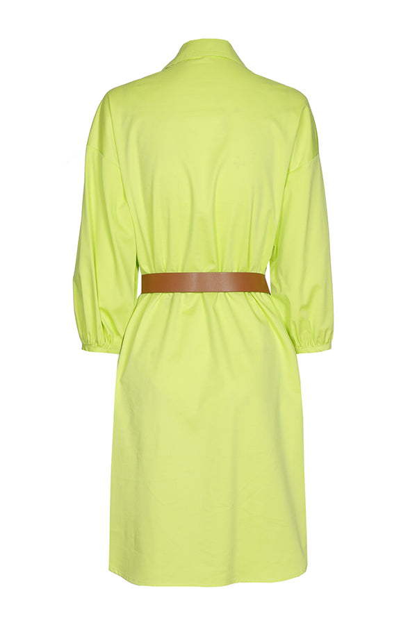 LIME LOOSE COTTON DRESS