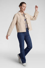 SHIRT COLLAR SHORT JACKET