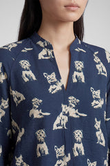 DOG PRINT BLOUSE