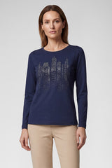 BLUE STONE MOTIF TSHIRT