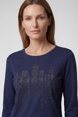BLUE STONE MOTIF TSHIRT