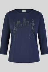 BLUE STONE MOTIF TSHIRT