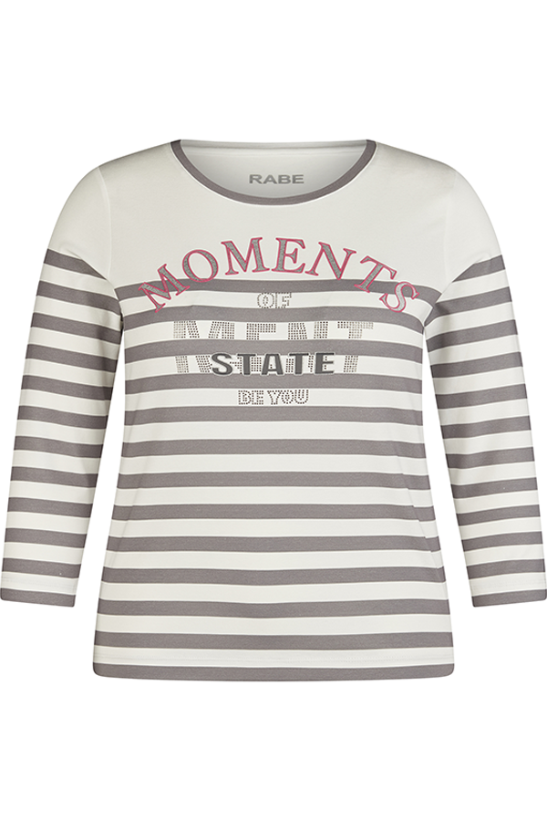 STRIPED "MOMENTS" T-SHIRT