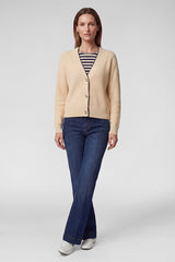CONTRASTING TRIM CARDIGAN