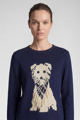 DOG MOTIF KNITTED SWEATER